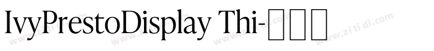 IvyPrestoDisplay Thi字体转换